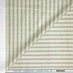 Siyaram's Festive Ceremony Collection Vertical Striped Pattern with "HEMP" blended Grey (Sage) colour Unstitched Shirt Fabric - 1.6 Mts / VV2258
