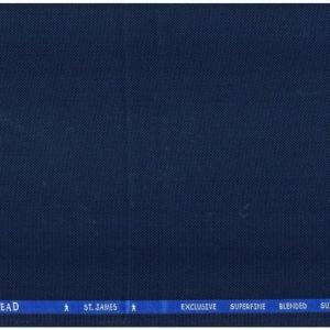 J.Hampstead Viscose Rayon Blue Solid Trouser Fabric of 1.25 Mts / VV8236
