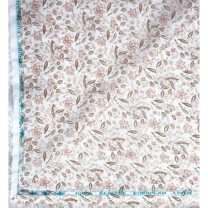 Weaves Empire 100% Genuine European Linen with 100 LEA count Peach colour Printed Unstitched Shirt Fabric - 1.60 Mts / VV2190