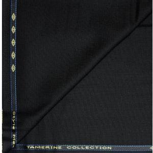 SIYARAM'S POLY BLEND BLACK COLOURED PLAIN UNSTITCHED TROUSER FABRIC - 1.3 METRES / VV6502