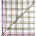 Raymond 100% Premium Cotton Beige Checkered Unstitched Shirt Fabric of 1.60 meters / VV2626