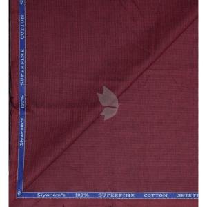 Siyaram's 100% Superfine Cotton Maroon colour with Solid Pattern Unstitched Shirt Fabric of 1.6 Mts / VV2357M
