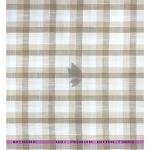 Raymond 100% Premium Cotton Beige Checkered Unstitched Shirt Fabric of 1.60 meters / VV2626