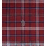 Siyaram's 100% Superfine Cotton Red (Crimson) colour with Checkered Pattern Unstitched Shirt Fabric of 1.6 Mts / VV2359M