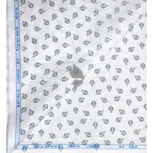 Siyaram's 100% Pure Linen 60 Lea Printed White colour Unstitched Shirt Fabric of 1.60 mts / VV2366F