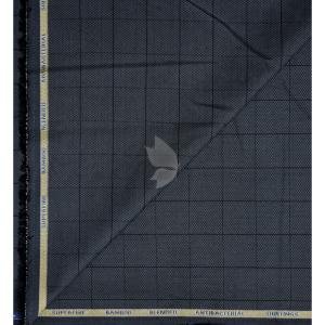 Siyaram's Bamboo Blended with Anti Bacterial benefits Checkered pattern Grey Colour Unstitched Shirt Fabric of 1.6 Mts / VV2372O