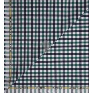 Siyaram's Bamboo Blended with Anti Bacterial benefits Checkered pattern Multicolor Colour Unstitched Shirt Fabric of 1.6 Mts / VV2372AA
