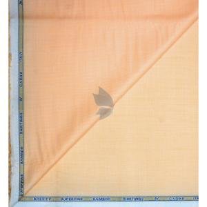 Siyaram's Bamboo Blended with Anti Bacterial benefits Plain pattern Orange (Apricot) Colour Unstitched Shirt Fabric of 1.6 Mts / VV2372E