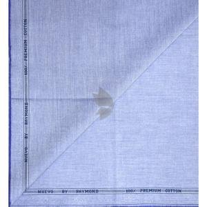 Raymond 100% Egyptian Giza Cotton (Premium Cotton) Pale Blue (Light Blue) colour Plain Pattern Unstitched Shirt Fabric of 1.60 meters / VV2383P