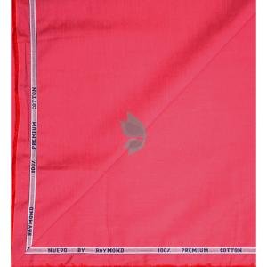 Raymond 100% Egyptian Giza Cotton (Premium Cotton) Coral (Pink) colour Plain Pattern Unstitched Shirt Fabric of 1.60 meters / VV2383O