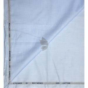 Raymond 100% Egyptian Giza Cotton (Premium Cotton) Baby Blue (Light Blue) colour Plain Pattern Unstitched Shirt Fabric of 1.60 meters / VV2383F