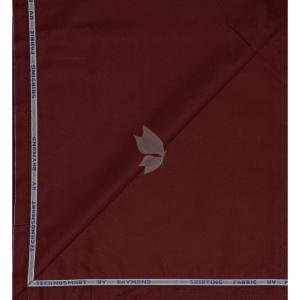 Raymond 100% Egyptian Giza Cotton (Premium Cotton) Maroon colour Plain Pattern Unstitched Shirt Fabric of 1.60 meters / VV2383B