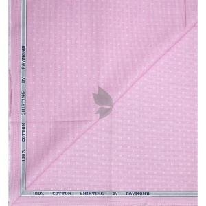 Raymond 100% Egyptian Giza Cotton Pink (Misty Rose) colour Jacquard Pattern Unstitched Shirt Fabric of 1.60 meters / VV2385T