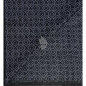 Siyaram's European Print Collection with 100% Superfine Giza Cotton Black Colour Unstitched Shirt Fabric of 1.6 Mts / VV2442