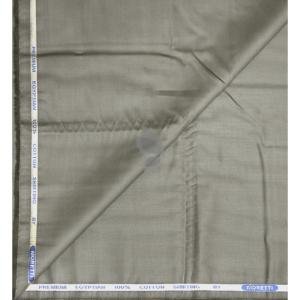 J.Hampstead Moretti Premium Egyptian Collection with 100% Giza Cotton Grey (Umber) colour Plain Pattern Unstitched Shirt Fabric of 1.6 mts - Made In Italy / VV2453