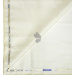 J.Hampstead Moretti Premium Egyptian Collection with 100% Giza Cotton Beige colour Plain Pattern Unstitched Shirt Fabric of 1.6 mts - Made In Italy / VV2448