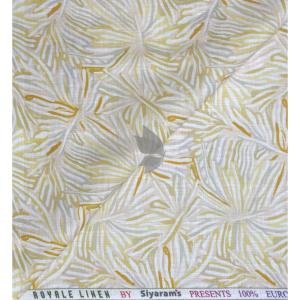 Siyaram's Royale Linen 100%  Linen with 60 Lea count Digital Printed Green Colour Unstitched Shirt Fabric of 1.6 Meters / VV2618