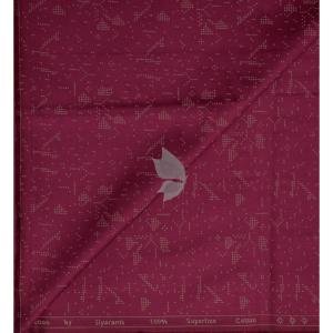 Siyaram's 100% Superfine Cotton (Magenta) Maroon colour with Printed Pattern Unstitched Shirt Fabric of 1.6 Mts / VV2360A