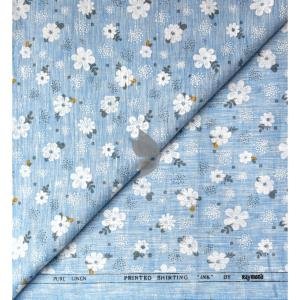 Raymond 100% Pure Linen Light Blue color Printed Unstitched Shirt Fabric of 1.6 meters / VV2389K
