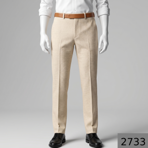 Raymond "Luxolite" collection Super 120's merino wool with wool rich (70% wool) Beige color Jacquard pattern unstitched Trouser fabric of 1.3 meters / VV2733