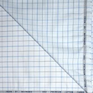 Raymond 100% Premium Cotton SKY BLUE Unstitched Shirt Fabric - 1.60 metres / VV6759