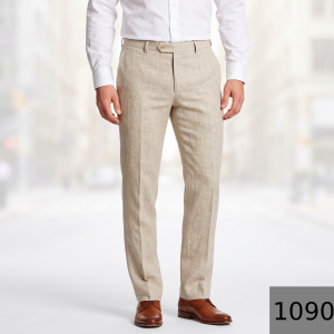 Siyaram's Viscose Blend Self Design White (Bisque) Colour Unstitched Trouser Fabric - 1.20 Mts / VV1090