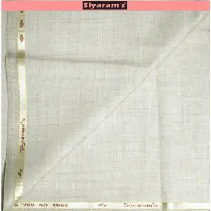 Siyaram's Viscose Blend Self Design White (Bisque) Colour Unstitched Trouser Fabric - 1.20 Mts / VV1090