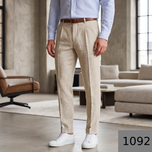 Siyaram's Viscose Blend Self Design Beige (Cream) Colour Unstitched Trouser Fabric - 1.20 Mts / VV1092