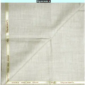 Siyaram's Viscose Blend Self Design White (Ivory) Colour Unstitched Trouser Fabric - 1.20 Mts / VV1093
