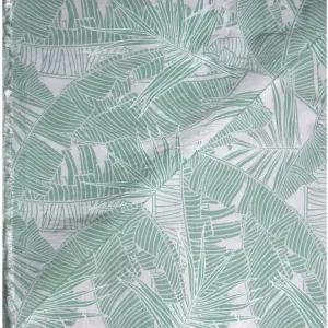 J.Hampstead Viscose Blended Crushable Green (Emerald) Colour Printed Unstitched Shirt Fabric - 1.60 Meters / VV1099