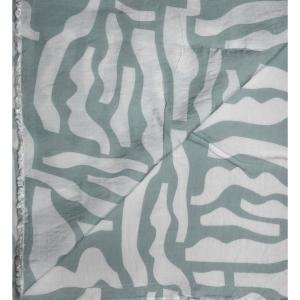 J.Hampstead Viscose Blended Crushable Grey Colour Printed Unstitched Shirt Fabric - 1.60 Meters / VV1108