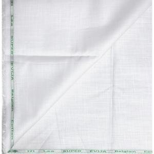 Weaves Empire 100% Linen Cotton White Unstiched Shirt Fabric - 1.6 Mts / VV1141