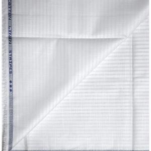 Weaves Empire 100% Linen Cotton White Unstiched Shirt Fabric - 1.6 Mts / VV1152