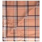 J. Hampstead Premium 100% Giza Cotton Peach Checkered Shirt Fabric 1.6 Mts / VV1185