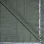 Raymond Pure Cotton Green Striped Unstitched Shirt Fabric - 1.6 Mts / VV1198