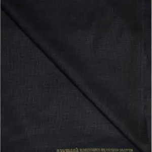 Raymond Cotton Blended Black Solid Unstitched Shirt Fabric - 1.6 Mts / VV1199
