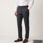 Raymond 100% Pure Wool (All Wool) Grey Color Solid with Stretch Unstitched Trouser Fabric - 1.25 Mts / VV2006