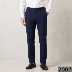 Raymond 100% Pure Wool (All Wool) Navy Blue Color Solid with Stretch Unstitched Trouser Fabric - 1.25 Mts / VV2007