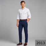 Raymond 100% Pure Wool (All Wool) Royal Blue Color Checkered with Stretch Unstitched Trouser Fabric - 1.25 Mts / VV2013