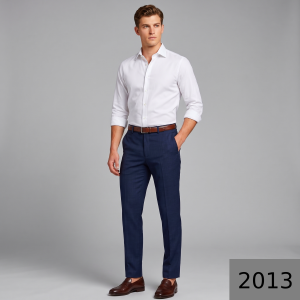 Raymond 100% Pure Wool (All Wool) Royal Blue Color Checkered with Stretch Unstitched Trouser Fabric - 1.25 Mts / VV2013