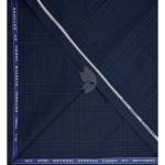 Raymond 100% Pure Wool (All Wool) Blue Color Striped with Natural Stretch Unstitched Suit Fabric - 3.00 Mts / VV2017