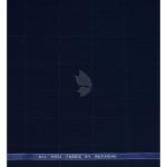 Raymond 100% Pure Wool (All Wool) Thick Navy Blue Color Checkered Unstitched Suit Fabric - 3.5 Mts / VV2048