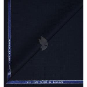 Raymond 100% Pure Wool (All Wool) Jacquard Navy Blue Color Unstitched Trouser Fabric - 1.25 Mts / VV2054