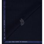 Raymond 100% Pure Wool (All Wool) Jacquard Navy Blue Color Unstitched Trouser Fabric - 1.25 Mts / VV2058