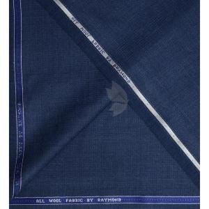 Raymond 100% Pure Wool (All Wool) Jacquard Blue Color Unstitched Suit Fabric - 3 Mts / VV2064