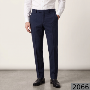 Raymond 100% Pure Wool (All Wool) Jacquard Navy Blue Color Unstitched Trouser Fabric - 1.25 Mts / VV2066