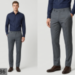 Raymond 100% Pure Wool (All Wool) Plain Grey Color Unstitched Trouser Fabric - 1.3 Mts / VV2086