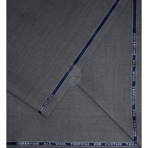 Raymond 100% Pure Wool (All Wool) Plain Grey Color Unstitched Suit Fabric - 3.5 Mts / VV2088