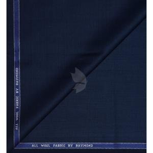 Raymond 100% Pure Wool (All Wool) Plain Blue Color Unstitched Trouser Fabric - 1.3 Mts / VV2089