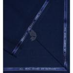Raymond 100% Pure Wool (All Wool) Plain Blue Color Unstitched Suit Fabric - 3.5 Mts / VV2093